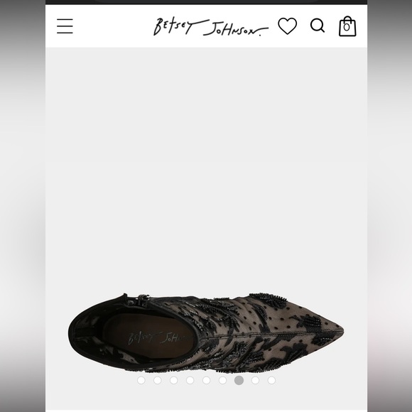 Betsey Johnson Black and Cream Merri Sequin Booties - Picture 7 of 12